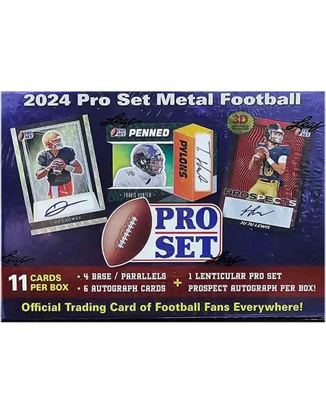 2024 leaf pro set metal football hobby box|leaf pro set hobby box.